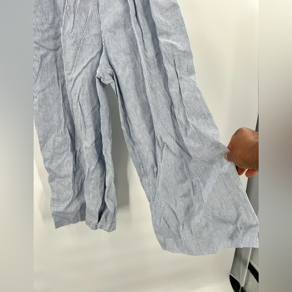 Banana Republic blue spaghetti strap striped jumpsuit size 6 - Picture 8 of 12